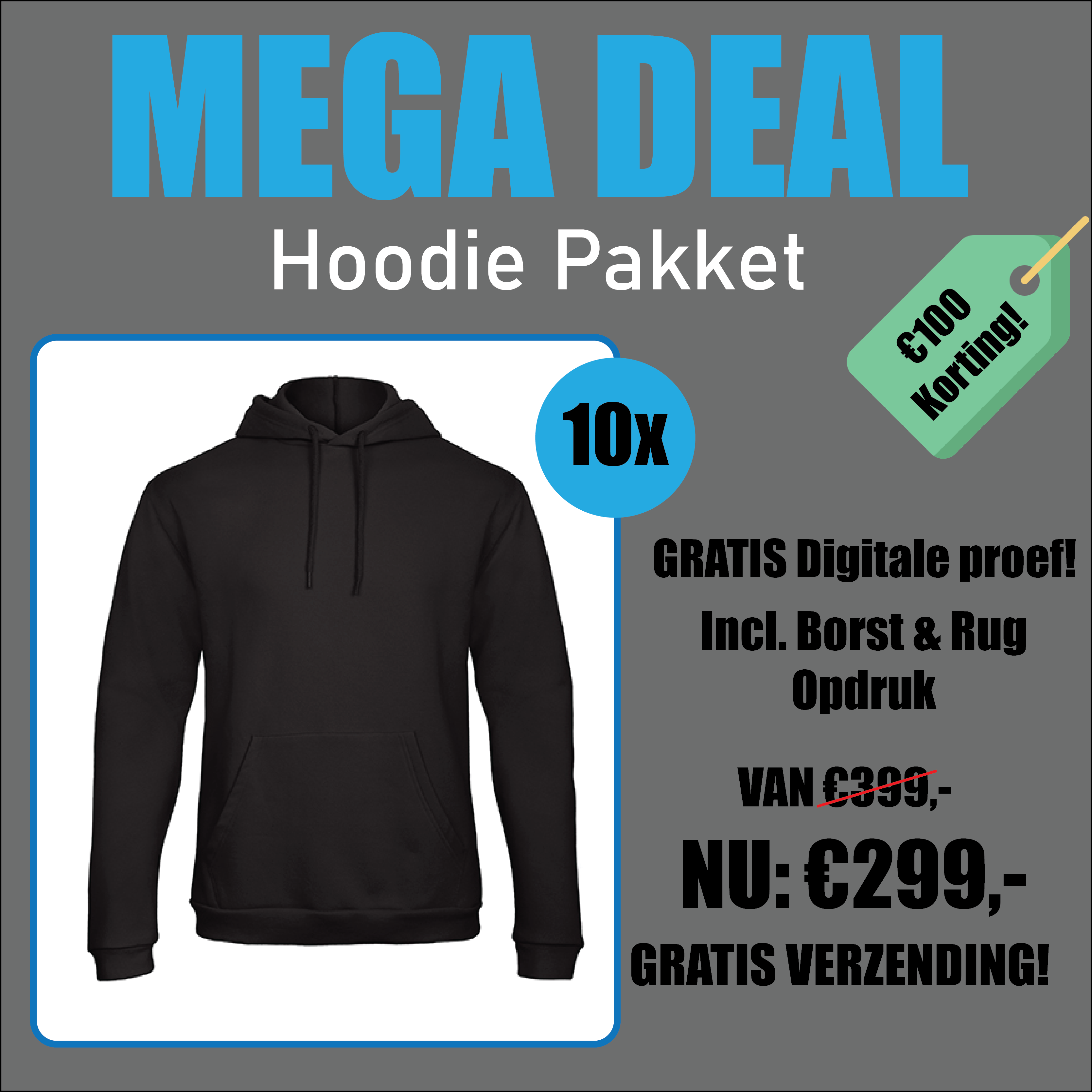 MEGA DEAL 10x Hoodie Pakket