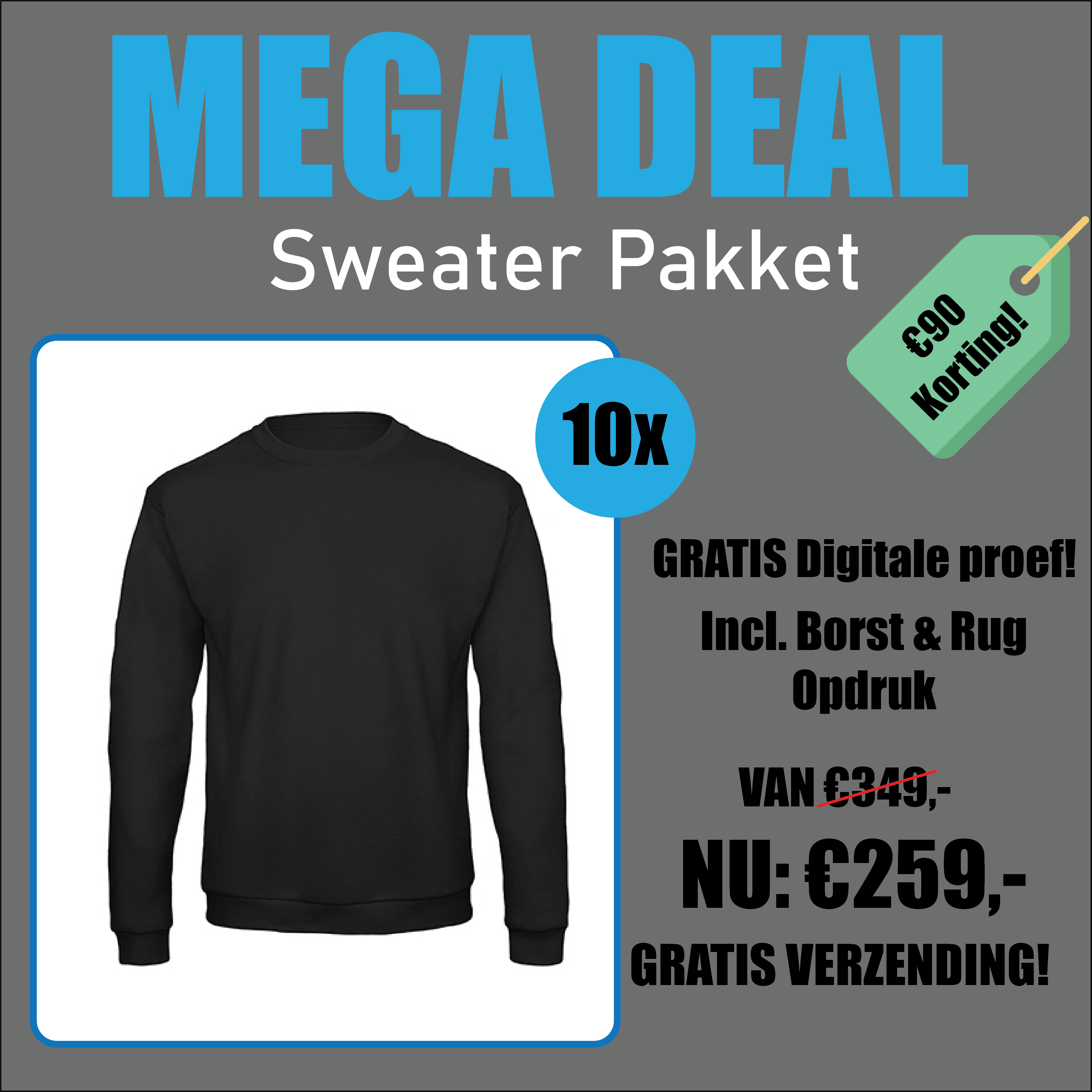 MEGA DEAL 10x Sweater Pakket
